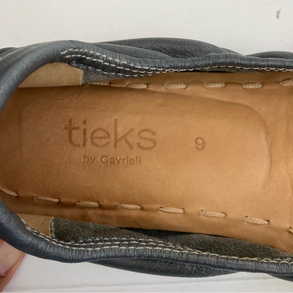 TIEKS By Gavriell Classic Leather Ballet Flats Gray sz 9 - Picture 11 of 15